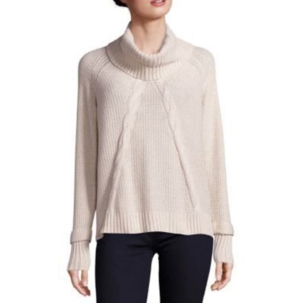 Cable Knit Cowlneck Sweater